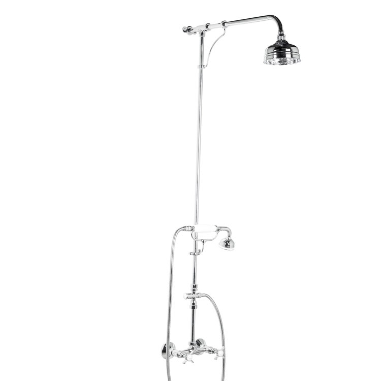 MANUAL SHOWER MIXER WITH HANDSET ON CRADDLE