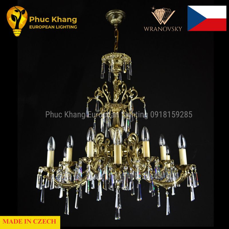 Đèn chùm đồng Pisces XII Gold Beta