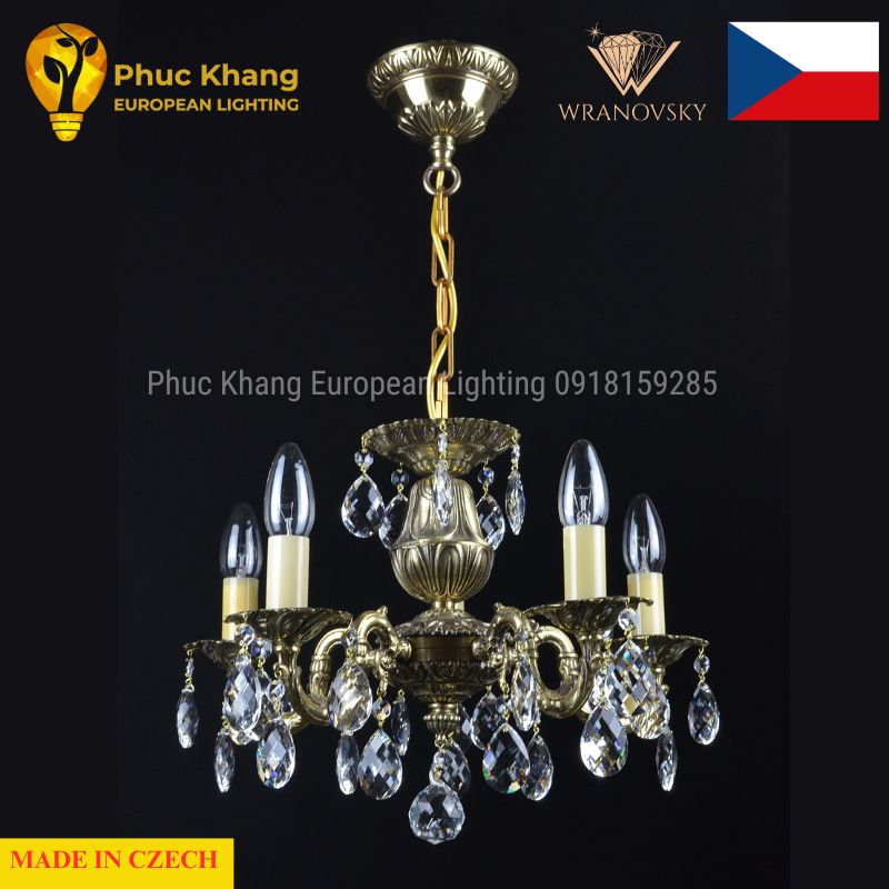 Đèn chùm đồng Pluto V Gold